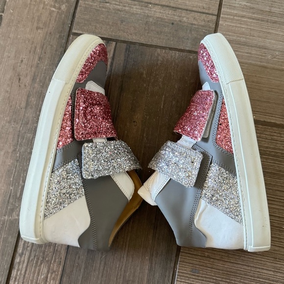 MAISON MARGIELA MM6 Glitter High Top Sneakers size 37.5. - Picture 9 of 10